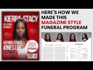 MUST WATCH How To Design A Magazine Style Funeral Brochure From Scratch | #funeralprogram #funeral