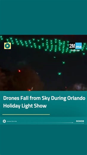 Drones fall from sky during Orlando holiday light show. #USA #Orlando #Christmas #2menglish | 2M.ma