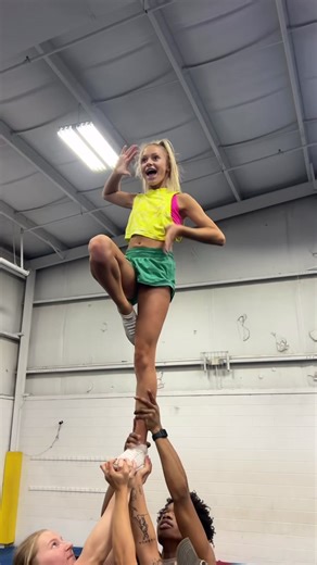 We make stunting look easy. 💕 #allstarcheer #cheerflyer #cheerfamily #stuntlessons #cheerstunts @Brittany Hurst @PAKW_SharksCheer @Sienna