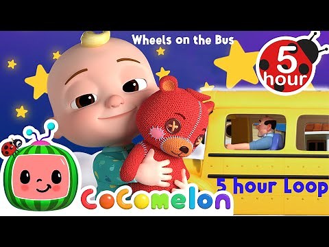 Wheels On the Bus (Lullaby Version) 5 Hour Loop | Cocomelon Lullabies | Nursery Rhymes & Kids Songs