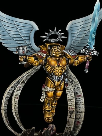 The Golden Angel appears without fanfare. He does not lead armies. He is the sign that the fate of the battle has just changed. We paint single models and full armies, from iconic pieces to complete collections. Write: service@denofimagination.com #warhammer #warhammer40k #wh40k #bloodangels #thesanguinor #goldenangel #grimdark #miniaturepainting #paintingstudio #tabletop #wargaming #miniatures #fromvisiontotabletop #handpainted #citadelminiatures #propaint #modelpainting #best4minis #warhammerc