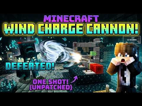I Built a Wind Charge Cannon That One-Shots the Warden (It Actually Works)