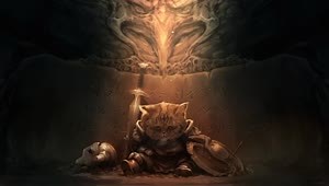 Skyrim Cat HD Live Wallpaper For PC