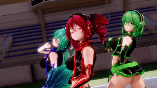 【MMD】Masked bitcH 【RQ style Gumi ミク テトさん 】