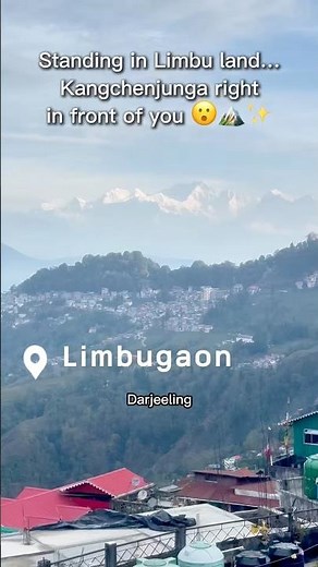 Jaw Dropping View of Kangchenjunga & Himalayan Peaks From Limbugaon, Darjeeling! 😮🏔️✨ #Shorts