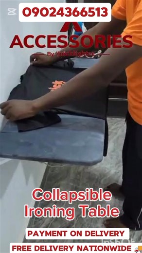 "Tired of bulky ironing boards taking up valuable space in your home? 🤯 Do you struggle with ironing on uneven surfaces or dealing with stubborn wrinkles? 😩 ✨ Why Choose Us? Compact & Foldable: Fits anywhere, ideal for small spaces. Durable Design: Built to last with a stable frame. Free Delivery: Get it delivered to your doorstep at no extra cost! Pay on Delivery: No upfront payment—pay only when it arrives! Call 0902436513 Order on http://adewaleservices.store/ironstand | Home Essentials