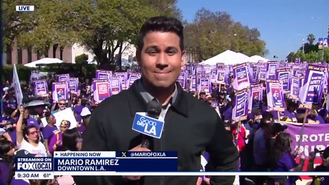 Striking LA County workers rally