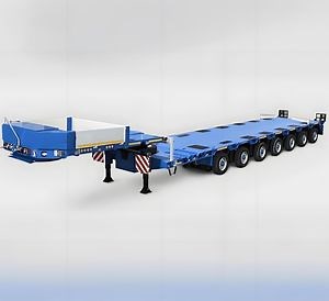 [Hot Item] 100-200 Tons Capacity Bridge Pier Transportation Multi Axle Hydraulic Modular Trailer
