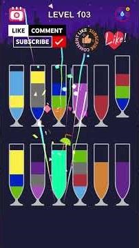 Water Sort Puzzle Game Level 103 Gets REALLY Hard💧💥#shorts