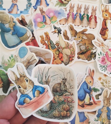 Peter Rabbit Stickers, 5-piece Set; the Tale of Peter Rabbit Book, Vintage Images - Etsy