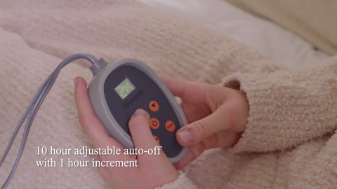 Beautyrest Cotton Heated Mattress Pad - Bed Warmer with 20 Heat Settings Controller, Auto Shut Off Timer, All Around Elastic Deep Pocket, UL Certified, Machine Washable, White Queen