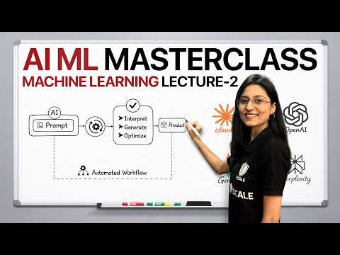 🚀 AI ML Masterclass | Machine Learning Lecture 2 | Linear Regression & Gradient Descent