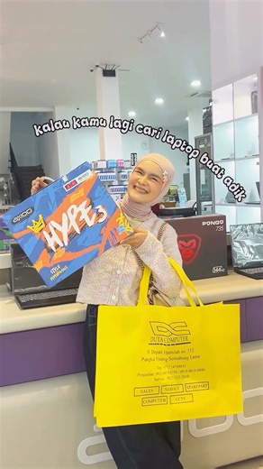 Enti Hidayati | Kelas Basic Content Creator ✨ on Instagram: "Dari dulu kalo cari laptop selalu di @Duta.Computer karena di sini lengkap banget unit laptopnya 💻✨ karena sekarang Yuk Enti lagi nyelesain tesis kuliah dan butuh laptop baru, Axioo hype 3 ini adalah pilihan yang tepat, laptop 5jutaan dengan spek terbaik dan mumpuni, dan yg terpentiiinggg sudah ada ADP Extra sebagai proteksi jika hilang, rusak atau kebasahan, bisa mendapatkan perlindungan.. jadi tenang deehh 😌🫶 buat kalian yang cari