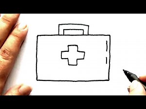 Cómo dibujar un botiquín de equipo médico - Dibujos paso a paso