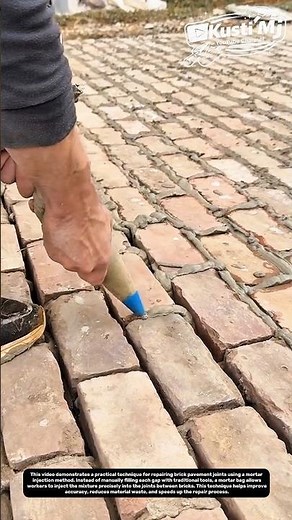 Smart Mortar Injection Technique for Brick Pavement Repair | Fast & Precise Method.