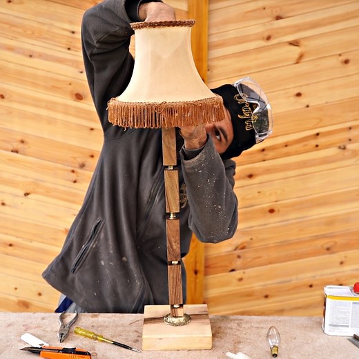 153K views · 117 shares | DIY Fringe Shade Antique Lamp Restoration | DIY & Crafts | Facebook