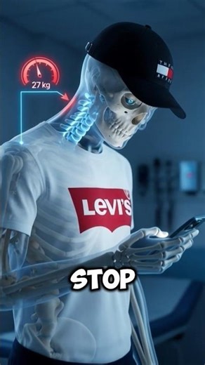 Your neck is CARRYING 60 lbs! 📱😱#shorts #skeleton #trending