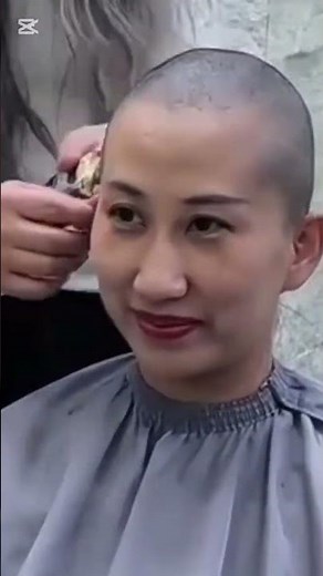 【バッサリカットシリーズ】黒髪レイヤーロングを強制断髪坊主!坊主女子! #headshave