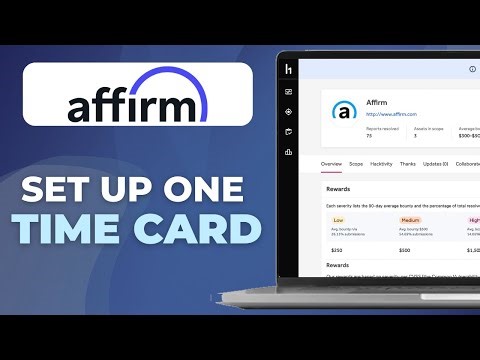 How To Set Up One-Time Card On Affirm | Step-by-Step