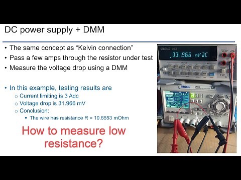How to measure low resistance (in a few milli-ohm)