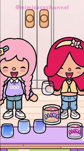 MAKE SLIME WITH US 😍❤️ Làm Slime Cùng Tụi Mình 🤩 #shorts