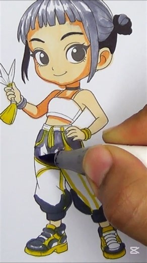 Zoey Chibi Drawing That Looks So Cute 😍 #Shorts #youtubeshorts #kpop