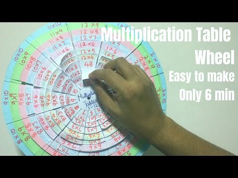 How To Make A Colorful And Foldable Multiplication Wheel | DIY | Maths Project For Kids | 1 to 12