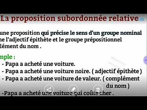 4AM، p 16 / 17 La proposition subordonnée relative