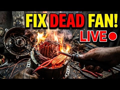 🔴 LIVE: Ceiling Fan Coil Rewinding 🔧 Step-by-Step Motor Repair | Electrical Work USA