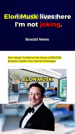 Inside Elon Musk's Tiny Home — This Is Really Where He Lives @BOXABL