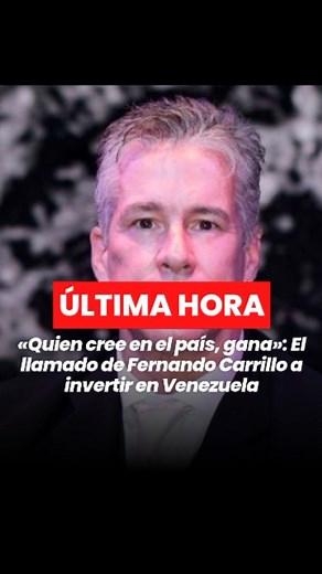 Mae on Instagram: "📌 Fernando Carrillo, actor y estrella internacional de Venezuela, animó a los inversores a confiar y capitalizar en el país, asegurando que está a punto de experimentar importantes desarrollos. Con el lema "quien cree en el país, gana", instó a no dejarse llevar por las percepciones negativas de la oposición y a apostar por el potencial de Venezuela. Destacó que el país vive una transformación que generará oportunidades en varios sectores, a pesar de las sanciones, poniendo e