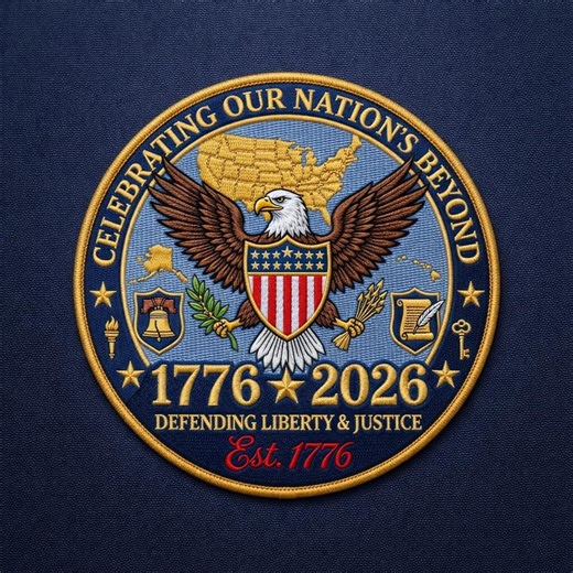 Patriotic Eagle Embroidery Design America Anniversary 1776 2026 Liberty Badge Patch Machine File - Etsy