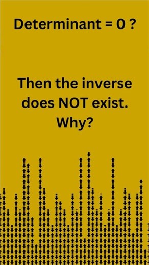 Why a matrix with determinant 0 has no inverse #maths #matrix #determinants #mathsology #trending