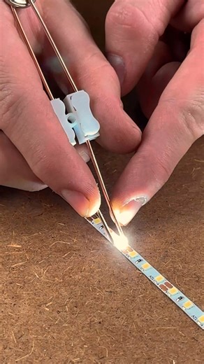 Entice Studio on Instagram: "How to make a LED strip tester #easy #leds #tester #trick"