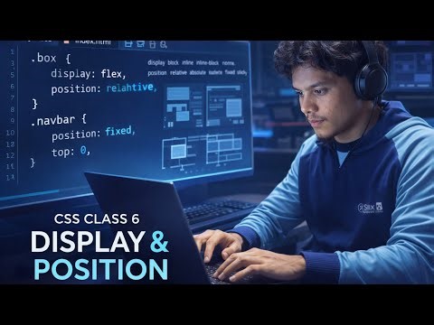 CSS CLASS 6 | DISPLAY AND POSITION IN CSS ( FLEX,BLOCK,FIXED) | COMPLETE CSS COURSE MRNIRITEACH