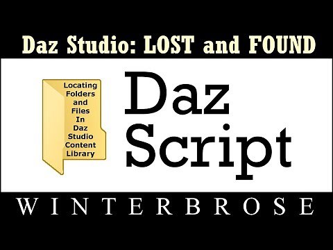 Daz Studio Lost and Found 03 - Finding Daz Script Folders in Content Library