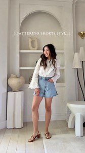 The hunt for the perfect shorts! I’ve tried so many and I LOVE these, because they lay flat plus have a slight flare to create an hourglass shape with inseams that are not too short or too long. They elongate and flatter the frame (even on petite frames!). Comments ‘SHORTS’ and I’ll DM you all outfit links sizing reviews (some shorts I sized up and they sit and fit perfectly!). Happy summer ☀️ | Wendy's Lookbook