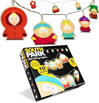 South Park LED String Lights, 5.4 ft Battery Operated Indoor Fairy Lights for Bedroom, Wall Decor, Home, Room Decor Gifts