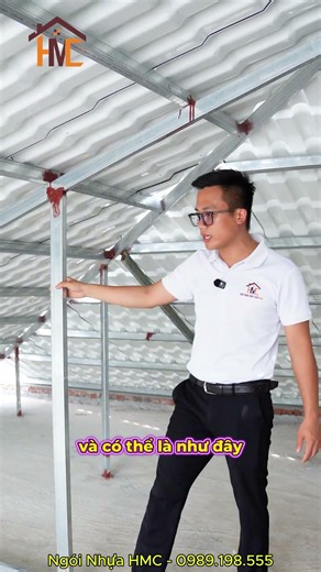 Khung Ngói Nhựa Rất Tiết Kiệm Sắt! #diy #ngoinhuahmc #ngoinhuanhapkhauhmc #shorts #nhadep