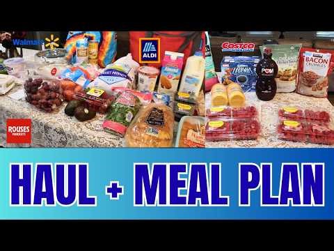 Budget Family Groceries $130 | Costco/Aldi/Walmart Haul