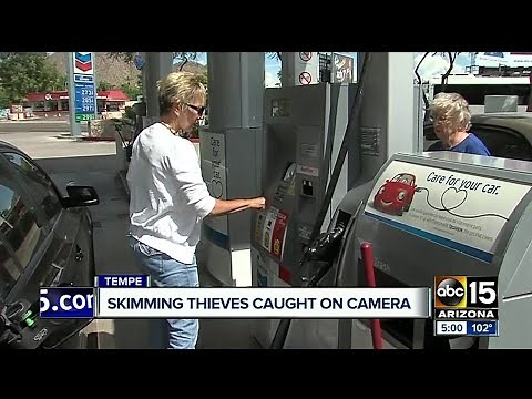 Credit card skimming thieves caught on surveillance camera