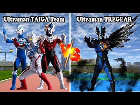 EXPERIMEN ULTRAMAN TREGEAR VS ULTRAMAN TAIGA, TITAS DAN FUMA!! - SAKURA SCHOOL SIMULATOR