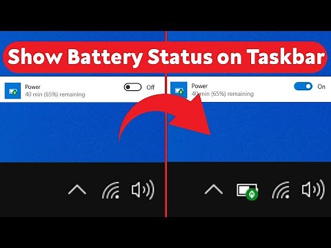 How to Show Battery Status on Taskbar in Windows 10
