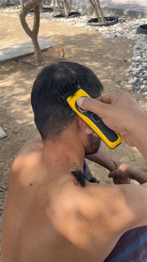 ASMR Haircut with Trimmer 💈 Buzzing Clipper Sounds Outdoors (No Talking