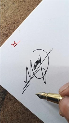 Modern M Signature Design ✍️ | Simple & Elegant Signature Style #Shorts