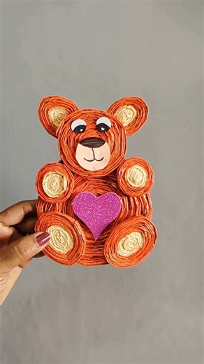 Newspaper Craft Ideas | Teddy Bear Making With Newspaper | Best Out Of Waste #shorts #teddybear