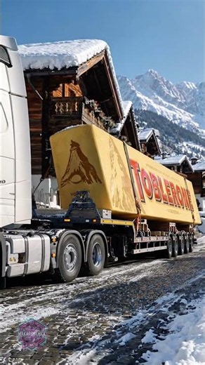 THE WORLD'S BIGGEST TOBLERONE on a truck