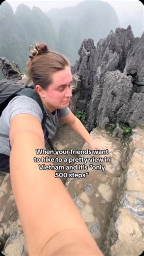 Vietnam Travel Compass on Instagram: "Don’t underestimate Vietnamese mountain 😂 This is Ngoa Long peak, Hang Mua, Ninh Binh. Whom did this hiking, did you have the same feelings as her? #Compass_vnfactcheck #VietnamWonders #VietnamTravel #BucketList #explorevietnam #vietnamitinerary #thingstodoinvietnam #backpackingvietnam #Travelvietnam #vietnamcorner #vietnamtrip #vietnamitinerary #thingstodoinvietnam #NatureLovers #BeautifulDestinations #GoodVibesOnly #InspiringMoments #shopping #travelshopp
