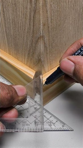 Easy Way to Measure Baseboards for Perfect Outside Corners Woodworking#Carpentry#Baseboard#Joinery