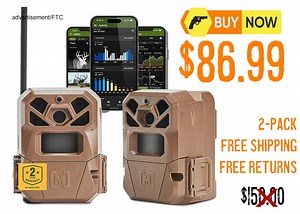 Moultrie Edge 2 Cellular Trail Camera (2-Pack) — Now $86.99 (42% OFF!) FREE S&H ~ FREE Returns